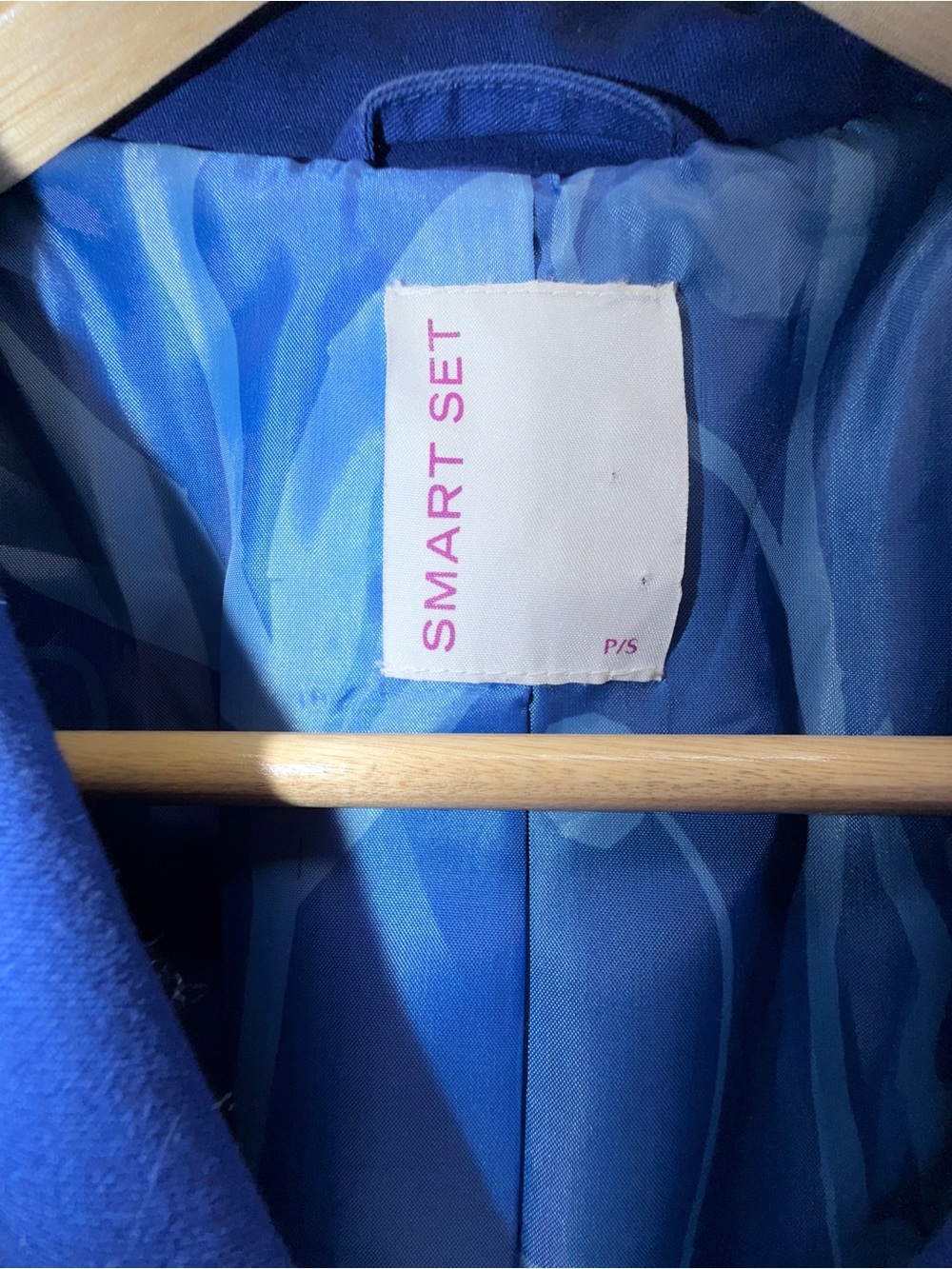 Smart Set Blue Double-Breasted Blazer Coat Light Weight Summer Over Coat 💝 - Picture 7 of 7